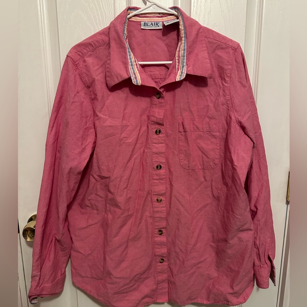 Pink Blair button down, XL